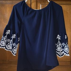 Navy blue blouse